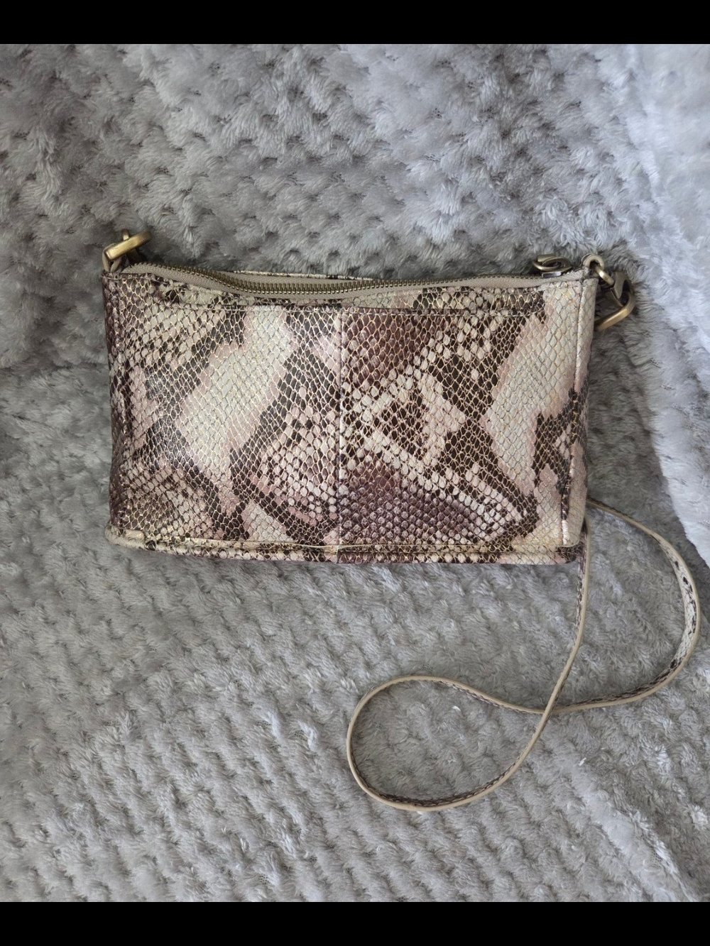 EUC HOBO Snakeskin Print Crossbody Purse- Women Bags
